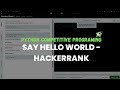 HackerRank Python Problem 