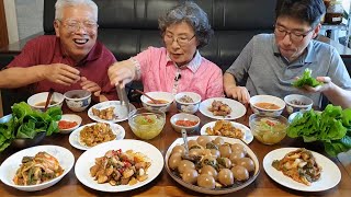 Mom's cooking is the best! Bean sprout stew, pork belly eating show (recipe)