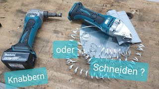 Makita 18V Akku-Blechschere und Akku-Knabber DJS161Z Produkttest  review (Vergl. DJS101Z, DJN161Z)