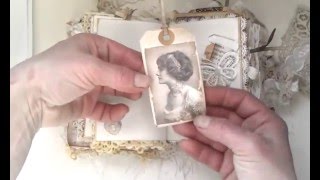 Vintage Romantic Shabby chic journal