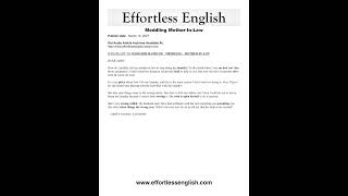 Effortless English DVD1.2 Lesson 6 Meddling Mother in Law