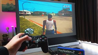 Testing PS2 Games On HUGE 100 Inch Screen-PS2 POV Gameplay Test