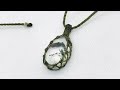 【字幕有】マクラメ ガーデンクォーツの隙間の空いたはしご編みネックレス my works macrame garden quartz necklace