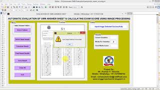 Matlab Project Automatic OMR Answer Sheet Evaluation & Score Calculating full Source Code