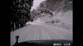 PAJERO SNOW DRIVE パジェロ　V98　雪道　後輪駆動（FR）で走行　煩わしい電子制御