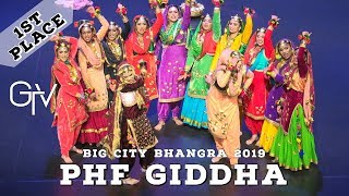 PHF Giddha - First Place @ Big City Bhangra 2019