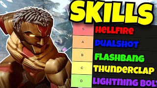 AOT Revolution THUNDER SPEARS Skill Tier List \u0026 Showcase!! (NEW CODE!!)