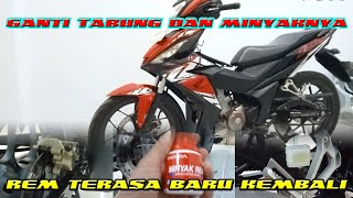 Ganti tabung minyak rem dan minyak rem belakang Honda Supra GTR 150 | #61