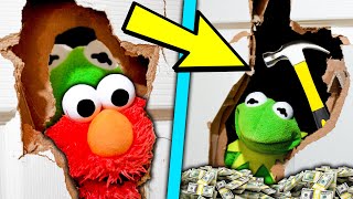 Kermit The Frog and Elmo's $1,000,000 Hole in the Door!