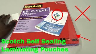 ✅  How To Use Scotch Self Sealing Laminating Pouches Review