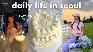 seoul vlog 🎂 30th birthday, homemade cooking, drone show, busy everyday life in