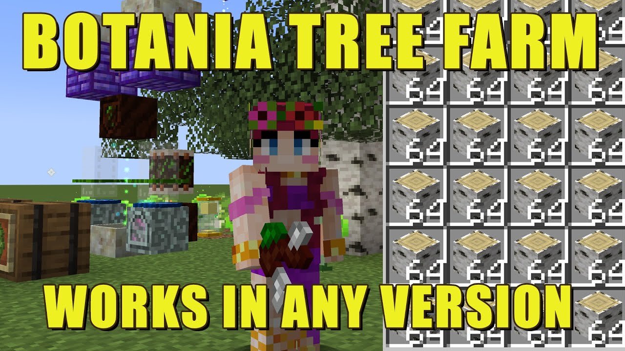 Botania Tree Farm Tutorial Any Version Quick Efficient Youtube