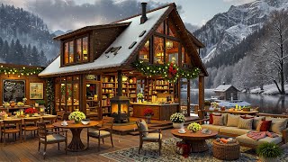 Cold Winter Days \u0026 Slow Jazz ❄ Relaxing Cafe Music Ambience ~ Smooth Jazz Music For Good Mood