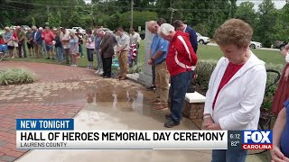 Hall of Heroes Memorial Day ceremony in Laurens County
