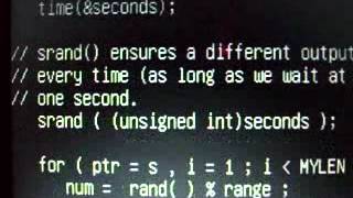 C Program generating random strings.