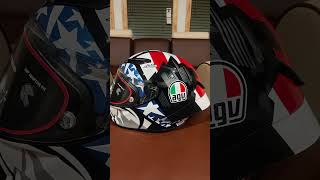 Joan Mir’s special livery helmet from the Circuit of the Americas 2021 race. #agv #agvhelmets