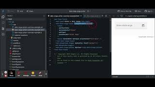 Angular material basic date range picker