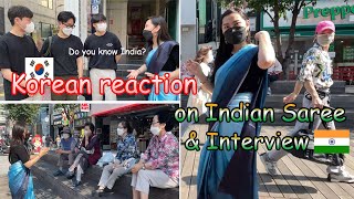 Wearing Indian Saree in Korea | What Koreans know about India?