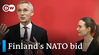 NATO chief visits Finland as it pushes to join alliance I DW News