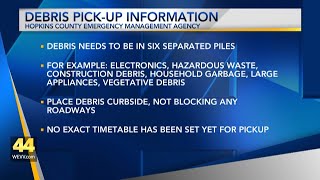 Debris pick-up information released in Hopkins County
