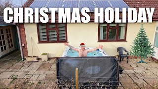 Somerset Christmas Holiday Vlog, Cottage, Hot Tub 🛁 and Family | Travel Day!