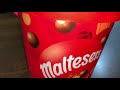 maltesers chocolate bucket unboxing review asmr 440 grams