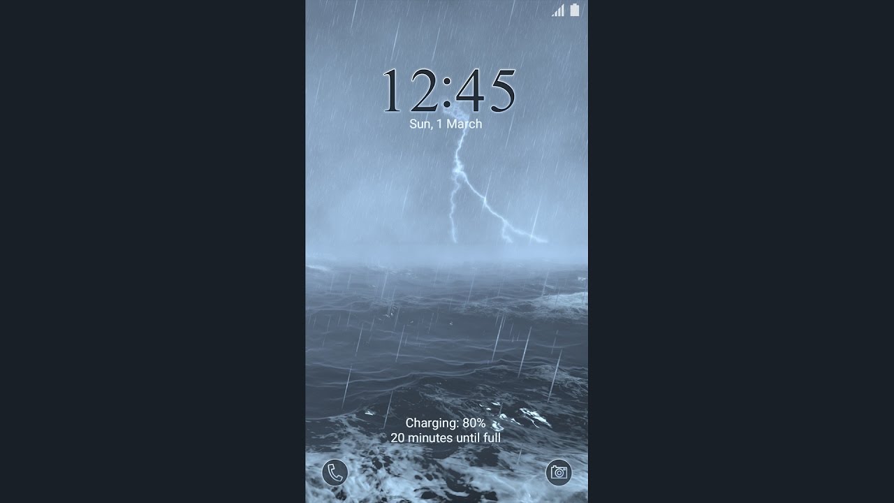 Galaxy Premium Theme Sea Storm Animated Lockscreen Youtube