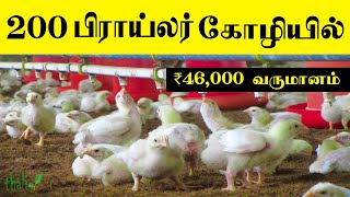 200 பிராய்லர் கோழியில் லாபம் மற்றும் செலவு || How Much Profit We Can Get From 200 Chickens || thalir