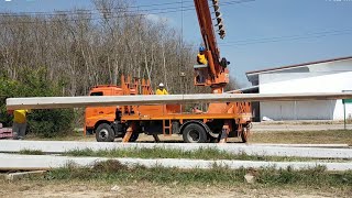 รถเครน รถบรรทุก 6 ล้อ ติดเครนยกเสาไฟฟ้า crane truck Thailand