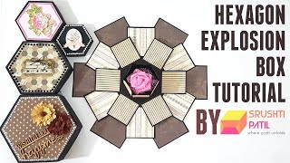 Hexagon Explosion Box Tutorial by Srushti Patil