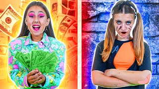 Good Rich Girl vs Bad Broke Girl in School || Funny Situations with Friends