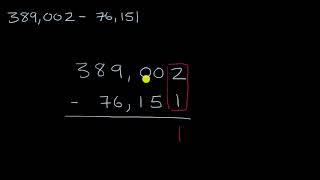 Subtracting multi digit numbers with regrouping