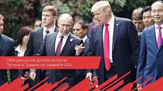 СМИ раскрыли детали встречи Путина и Трампа на саммите G20