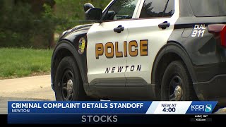 Newton police: Man stole father’s wallet, threatened officers with sword during standoff