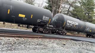 CSX 5457 \u0026 129 with a long Transfer run