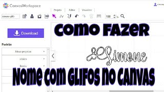 Nome com glifos no Canvas da Brother Scanncut
