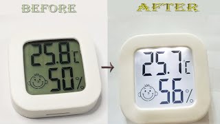 mini温湿度计改锂电增加触摸背光功能/The mini thermometer and hygrometer add backlight function!