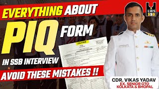 What Is Asked In PIQ Form?😱 Importance of PIQ in SSB Interview- Avoid These Things- Learn With Sumit