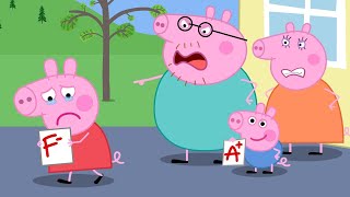 Angry Daddy Pig Punished Peppa for Bad Grades?? | Peppa Pig Funny Animation