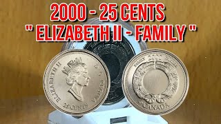 2000 - CANADA 25 Cents - Elizabeth II Family - Commemorative coin