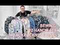 Sewing 12 Handmade Backpacks in 6 days