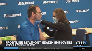 Frontline Beaumont Health Employees Receive 2nd Pfizer Coronavirus Vaccine Dose