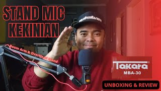 STAND MIC KEKINIAN, UNBOXING & REVIEW BOOM ARM & OVERHEAD STAND | TAKARA MBA - 30