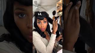 Styling Seamless Clip-ins Human Hair for Black Women #shorts