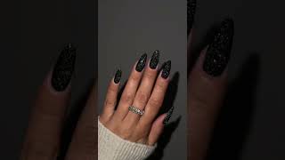 Black Nails: The Bold Trend Redefining Chic \u0026 Edgy Style! #christmas #newnails #awesomenails #nail