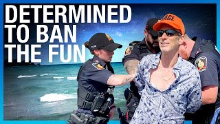 HANDCUFFED: Police prowl Cobourg Beach for COVID-19 violations