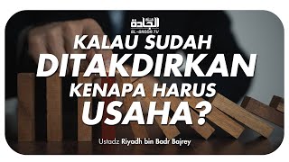 Apakah Usaha Bertentangan dengan Takdir?  - Ustadz Riyadh bin Badr Bajrey