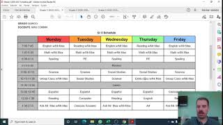 5th grade schedule