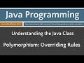 Learn Java Programming - Polymorphism Instance Method Overriding Rules Tutorial