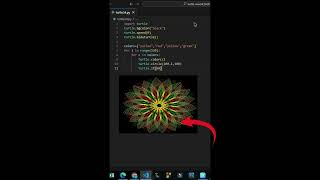 Amazing Rotating Python Graphics Design using Turtle #python #pythonshorts #coding #viral #design